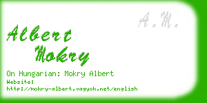 albert mokry business card